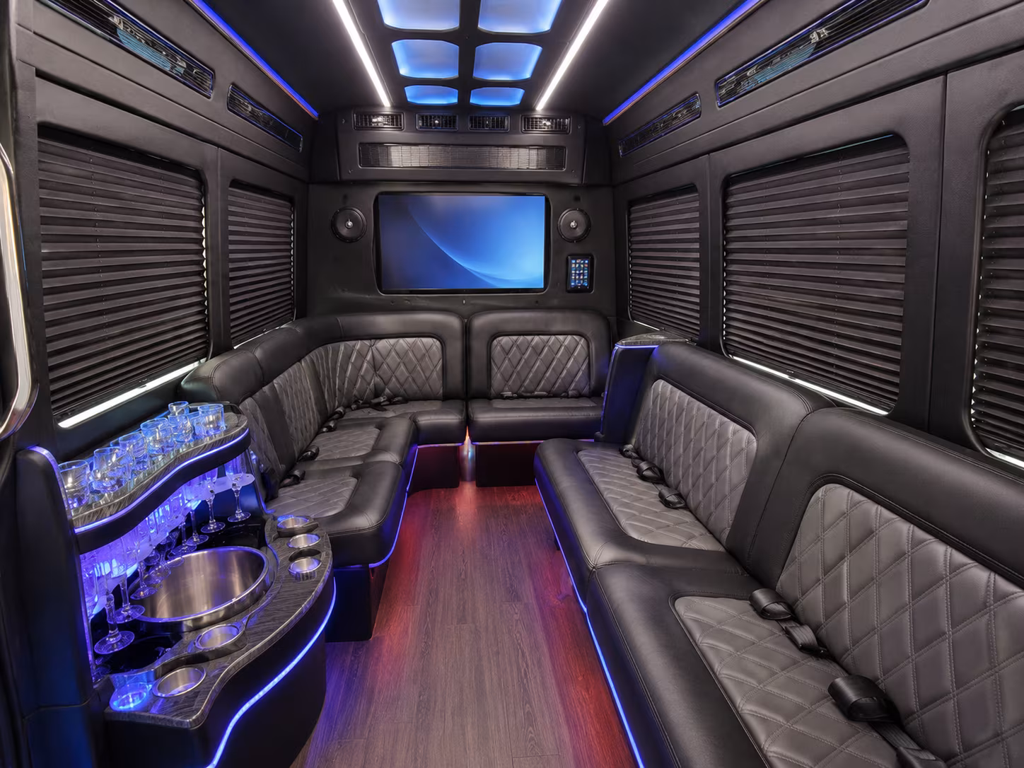 san marcos party bus interior